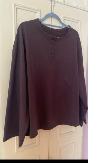 Missguided @ Shein Brown Oversized Long Sleeved  Sweatshirt Size Large UK 14