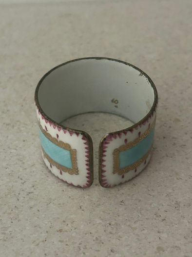 Vintage 1960s M Aichberger Vienna Enamel Napkin Ring
