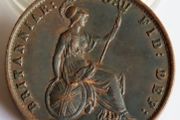1855 Halfpenny 1/2 Penny Queen Victoria copper coin