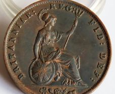 1855 Halfpenny 1/2 Penny Queen Victoria copper coin