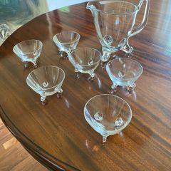 Set of six Jerpoint glass bowls