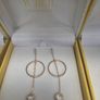 New Stunning Tipperary Crystal Soleil Hoop & Drop Chain Gold Earrings Image 2