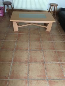 Coffee table large with glass centre in great condition.
