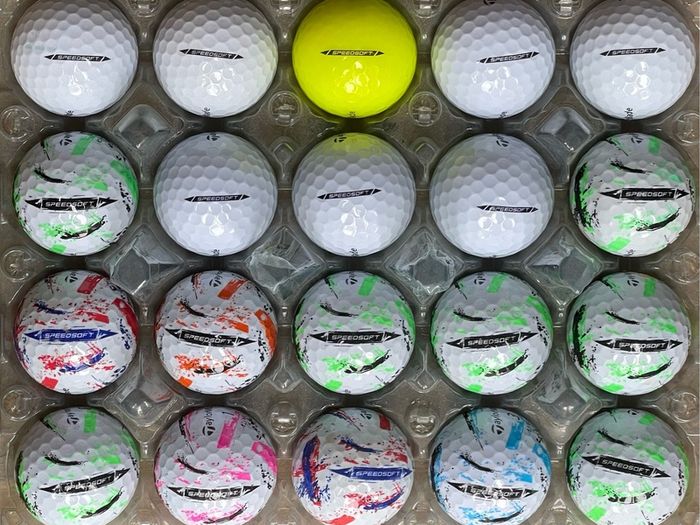 20 used Taylor Made Speed Soft golf balls