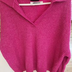 Ladies pink wool pullover size large