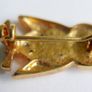 Vintage Jewelry Brooch Pin Owl Rhinestone Gold Plate Tone Image 6