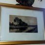 Large Antique Framed Landscape 'The Silvery Morn' Image 9