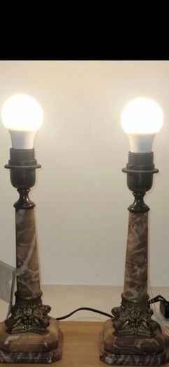 marble lamps x 2
