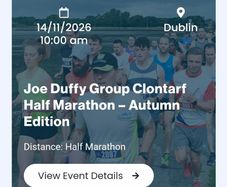 Two entry tickets for Half Marathon Eastpoint Business Dublin 3