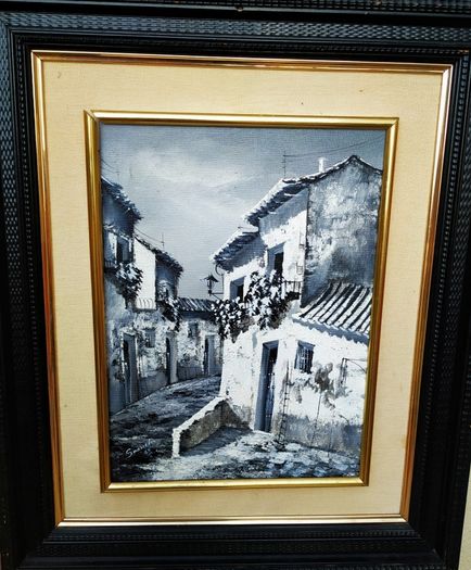NO 56 oil painting TOWN SCAPE