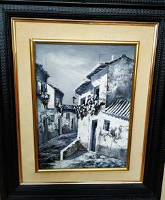 NO 56 oil painting TOWN SCAPE