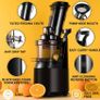 Powerful Masticating Juicer for Whole Fruits and Vegetables, Fresh Healthy Juice, Sorbet, Ice Cream, Wide Mouth 75mm Feeding Chute, BPA Free, 240-Watt (FREE POSTAGE) Image 2