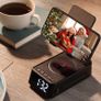 Gifts for Men Women, Phone Stand with Bluetooth Speaker&Clock, Birthday Gifts for Him, Phone Holder with Wireless Speaker, Ideal for Dad Mom Husband Boy, Cool Tech Gadget for Men Image 4