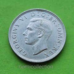 United Kingdom 1937 year Uncirculated Silver Half Crown.