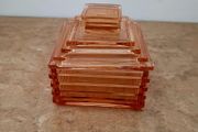 Art deco glass trinket box