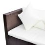 4 Piece Garden Lounge Set with Cushions Poly Rattan Brown Image 5