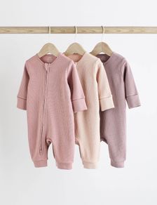 6 x Double zipper Footless Sleepsuits (18-24 months)
