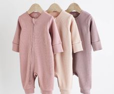 6 x Double zipper Footless Sleepsuits (18-24 months)