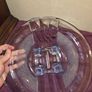 1930's Walther and Sohne Art Deco blue glass bowl Image 5