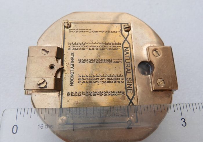 Vintage Stanley London Brunton  Brass Nautical Compass with Wooden Box