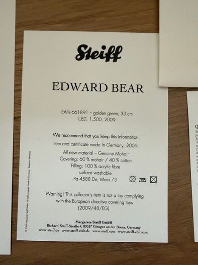 Steiff Edward Bear