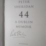 Peter Sheridan - A Dublin Memoir, Signed Book Image 2
