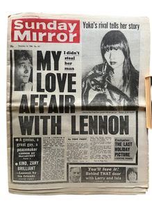 John Lennon Beatles Sunday Mirror Shot Dead Full Newspaper Tribute