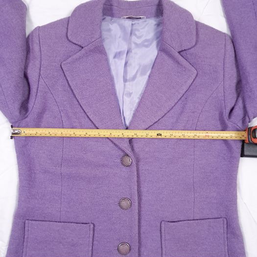 Avalon Lilac Purple Boucle Wool Jacket Blazer 12UK/40EU