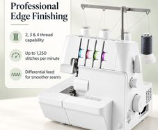 2 3 4 Thread Overlocker Sewing Machine with Differential Feed and LED Light