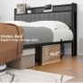 King Size Bed Frame with Storage and Headboard Shelf Image 2
