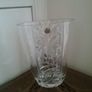 Heavy French Cut Glass Vase Image 2