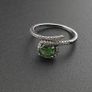 Vintage 925 Sterling Silver Green Tourmaline Ring Natural Gemstone Elegant Handmade Jewelry Image 9