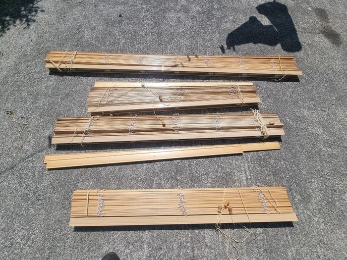 Venetian blinds wooden lats
