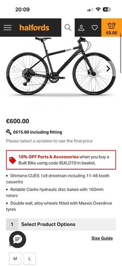Men's Hybrid Bicycle large - as new 1 year old - rarely used...600 euro new.