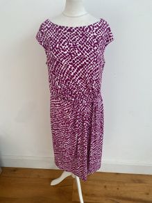 Jaegar purple/white dress size 10