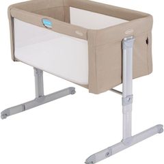 Graco Sweet2Sleep Bedside Bassinet/Crib keeping baby close to you with easy-access side rail, 11 height adjustments, 4 tilt positions and with carrybag, Oatmeal fashion