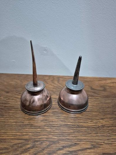 Vintage Singer Sewing Machine Oil Cans Pair of 2  Rare Variants
