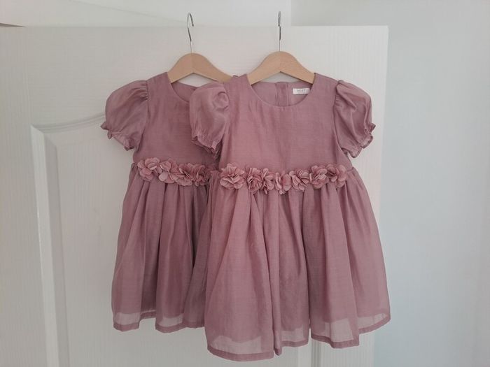 Next pink flower girl corsage dress 12-18 months