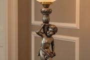 antique cherub lamp