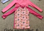 Girls swim vests, never worn, 6 to 7