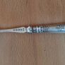 Harrison Fisher Electroplated Silver Shell Shaped Sugar Sifting Spoon with Sterling Silver handle Queens pattern Image 3