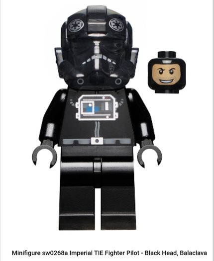 Lego Star Wars sw0268a Imperial TIE Fighter Pilot