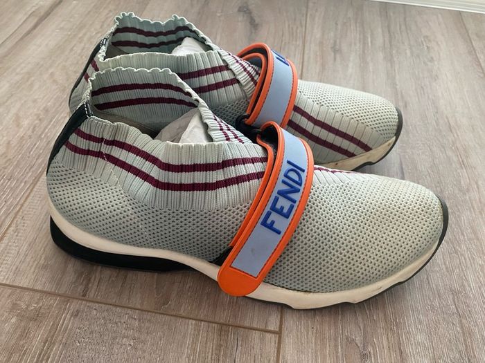 Fendi Sock Sneakers - Grey Multi - EU 37, UK 4