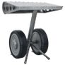 Side Table with Wheels Design Silver and Black 53x40x60 cm Iron Image 3
