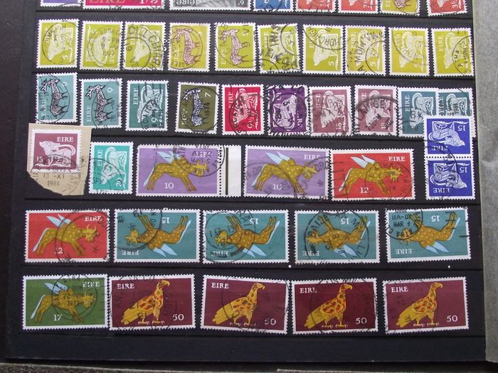 A huge collection of postal cancellations on Irish stamps