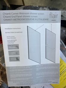 Wet room shower screen.