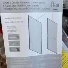 Wet room shower screen.