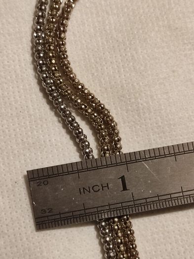 Sterling silver 3 tones necklace