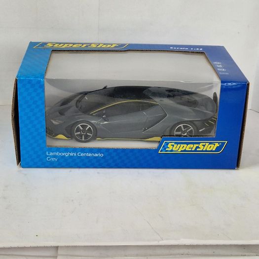 Scalextric Lamborghini Centenario Slot Car. (Carbon Black) - street supercar superslot
