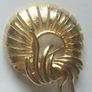 Vintage gold tone brooch. Image 8